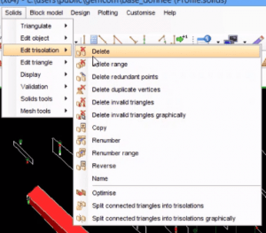 surpac test solidmodel