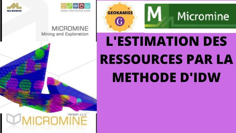 Micromine: modélisation géologique et estimation de ressources