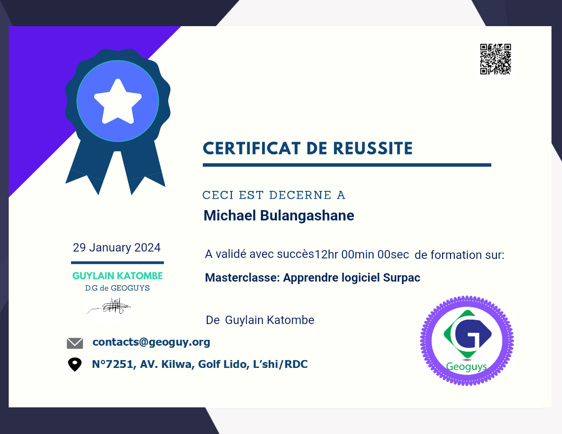Masterclasse: Apprendre logiciel Surpac